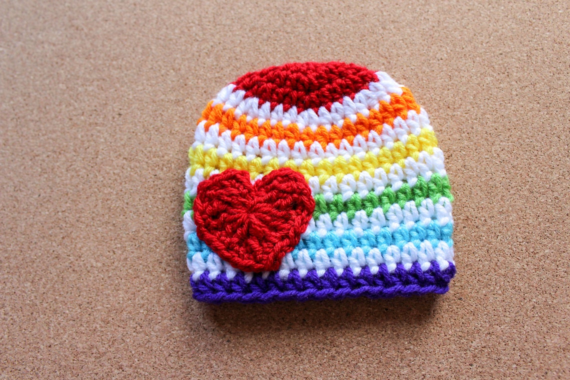 Rainbow Hat Baby Rainbow Hat Rainbow Baby Hat Rainbow Baby Etsy