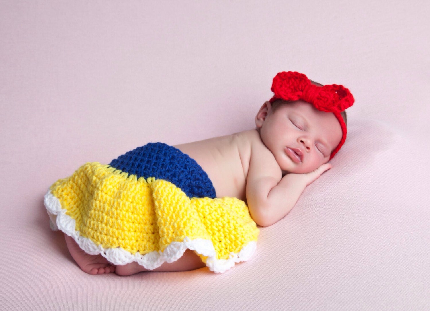 Princess Costume, Baby Princess, Baby Princess Outfit, Crochet Princess,  Newborn Princess, Newborn Photo Prop, Baby Snow White 