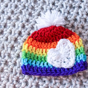 Rainbow Baby, Rainbow Baby Hat, Crochet Baby Hat, Baby Hat, Baby Rainbow Hat, Newborn Rainbow Hat, Newborn Photo Prop, Rainbow Beanie