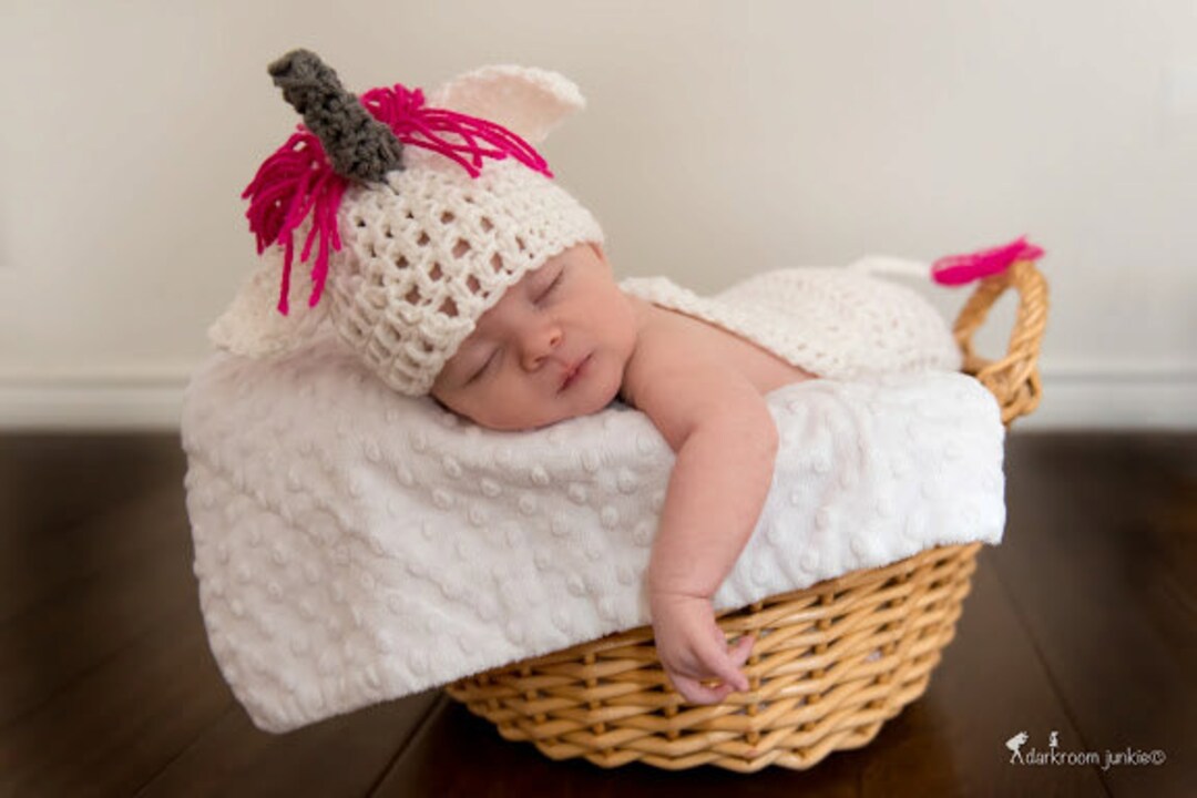 Unicorn Hat Baby Unicorn Hat Newborn Unicorn Crochet Baby Etsy