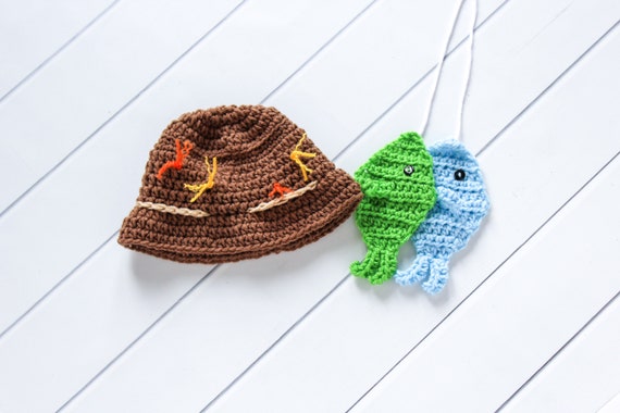 CrochetMeYours Fishing Hat, Baby Fishing Hat, Fisherman Hat, Baby Fisherman Hat, Fishing Costume, Newborn Fishing Hat, Crochet Baby Hat, Crochet Fishing