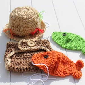Baby Fishing Hat, Crochet Fishing Hat, Baby Fisherman, Fisherman Hat, Baby Fishing Set, Crochet Fisherman, Baby Boy Fisherman, Crochet Fish