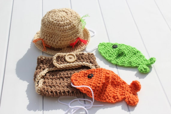 Baby Fishing Hat, Crochet Fishing Hat, Baby Fisherman, Fisherman Hat, Baby  Fishing Set, Crochet Fisherman, Baby Boy Fisherman, Crochet Fish