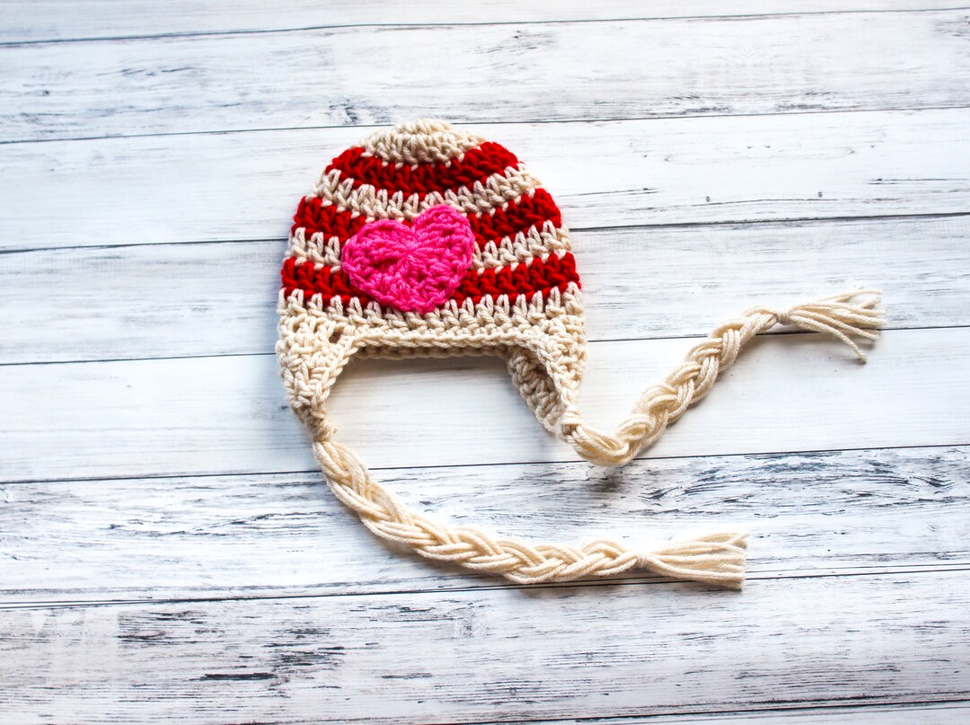 Valentines Hat, Baby Heart Hat, Valentines Baby, Newborn Heart Hat