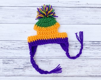 Dog Hat, Mardi Gras Hat, Mardi Gras Dog Hat, Crochet Dog Hat, Dog Accessory, Cat Hat, Mardi Gras Dog, Mardi Gras Costume