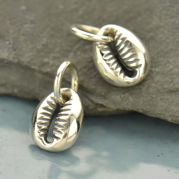 925 silver pendant mini cowrie shell 8 mm