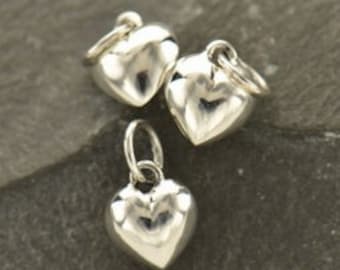 925 silver pendant mini heart 3D