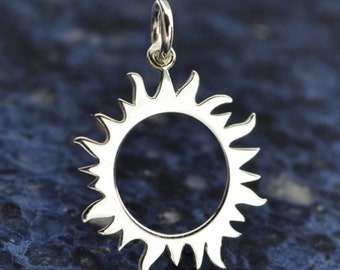 Pendant Sun Solar Eclipse 925 Silver