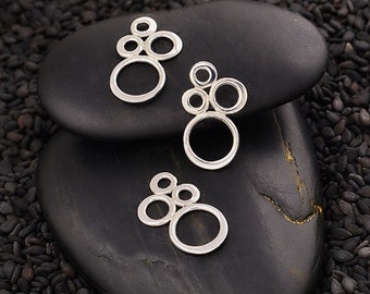 925 Silver Pendant Connector Circles