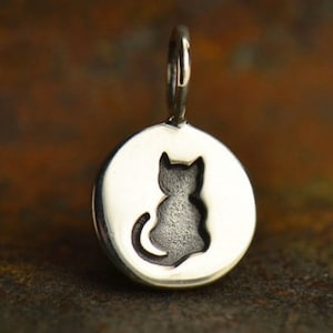 925 silver pendant cat