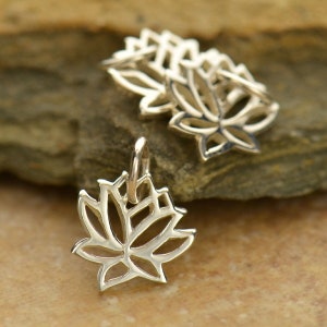 925 Silver Pendant Mini Lotus