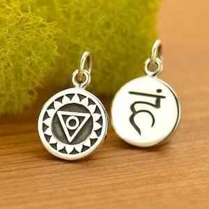 925 Silber Anhänger Kehlchakra