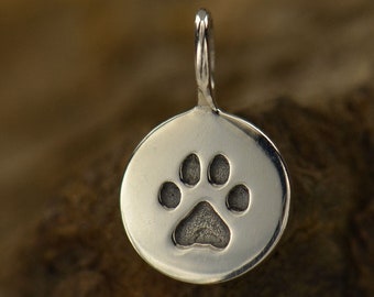 925 Silber Anhänger Pfote Katze Hund Tierpfote