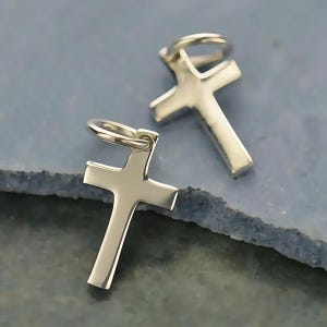 Pendentif croix en argent 925, 12 mm