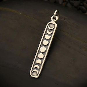 925 silver pendant moon moon phases small