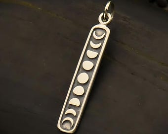 925 silver pendant moon moon phases small