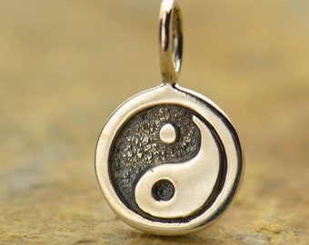 925 silver pendant Ying Yang recycled mini