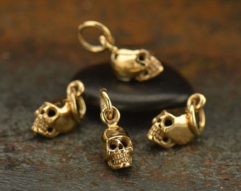 Anhänger Mini Totenkopf Bronze