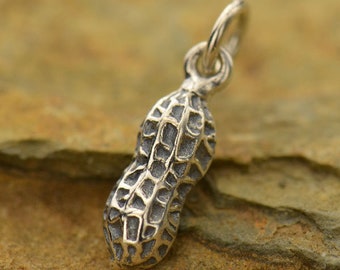 925 sterling silver pendant mini peanut nut