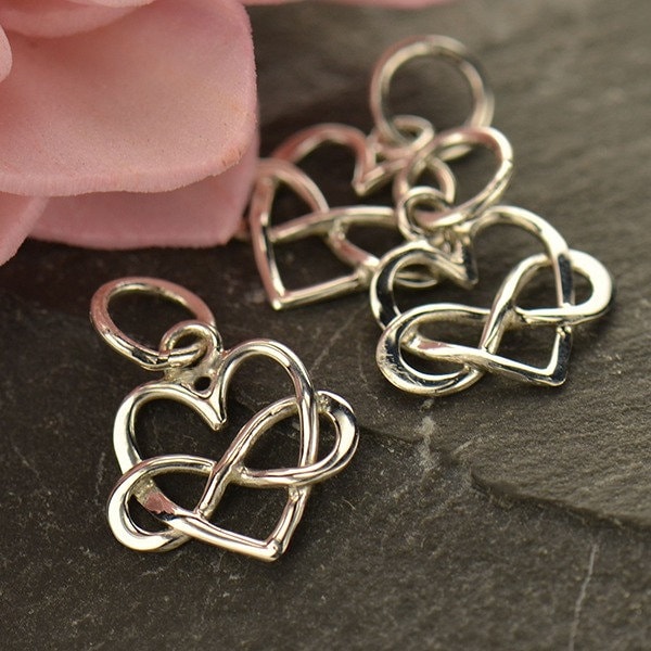 925 Silver Pendant Mini Heart Infinity