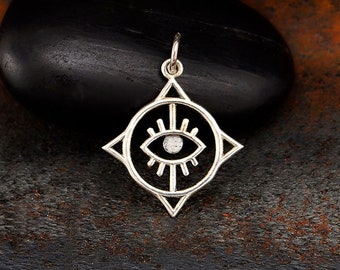 925 Silver Pendant Evil Eye