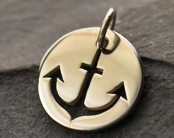 Anchor pendant, 925 silver