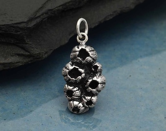 925 silver pendant barnacles shells sea