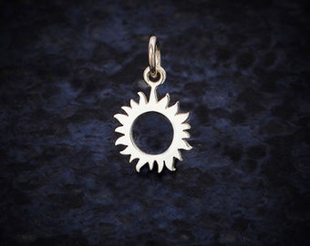925 silver pendant mini sun solar eclipse