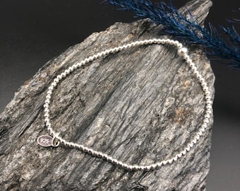 925 Sterling Silber Kugelarmband 1,5mm elastisch für Anhänger Charms