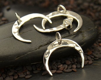 925 silver pendant crescent moon semicircle crescent