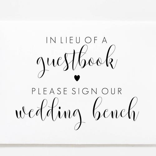 Wedding Bench Sign. Wedding Bench Printable. Please Sign Our Etsy