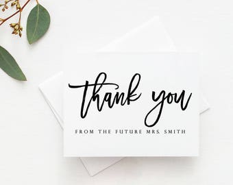 thank you cards bridal shower etsy thank you notes for bridal shower