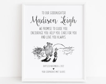 Baptism Printable, Baptism Gift Goddaughter, Baptism Prayer, Baptism Print, Baptism Poem, Gift for Baptism, Dedication Gift for Girl