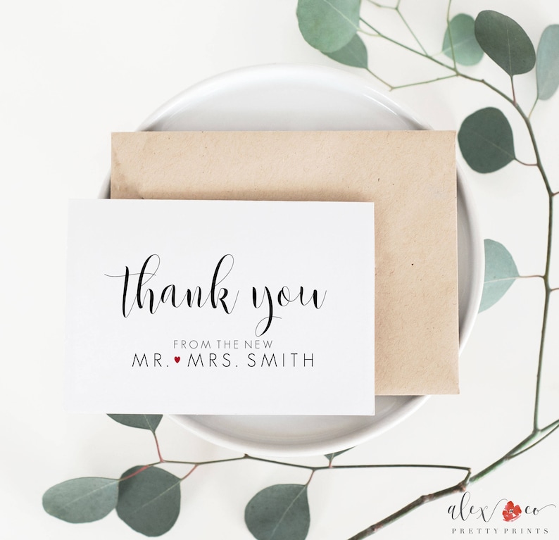 Wedding Thank You Notes. Couples Shower Thank You Cards Personalized Wedding Thank You Cards Custom Wedding Thank You Cards