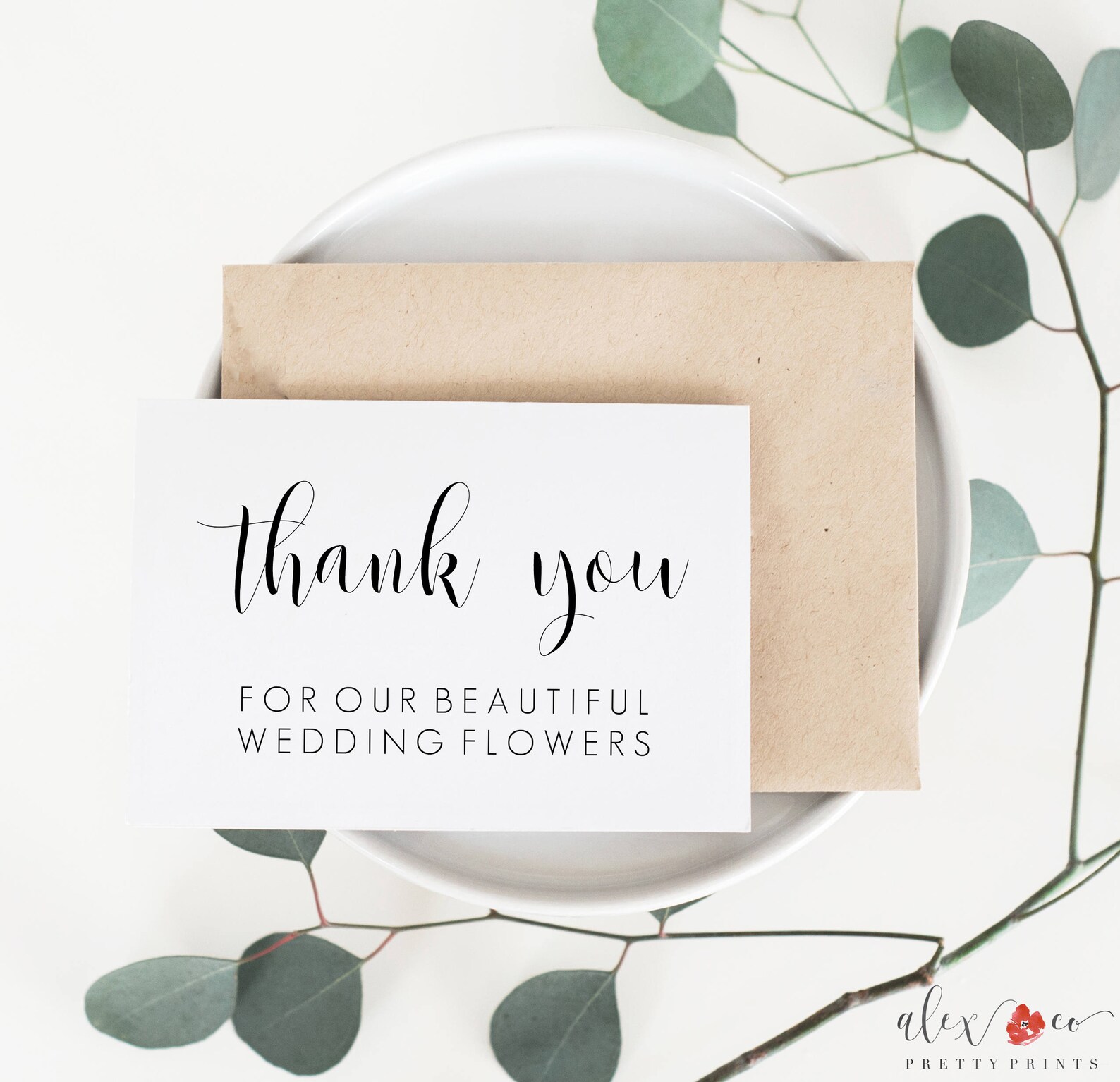 Thank You Card For Florist. Florist Thank You Card. Wedding Etsy