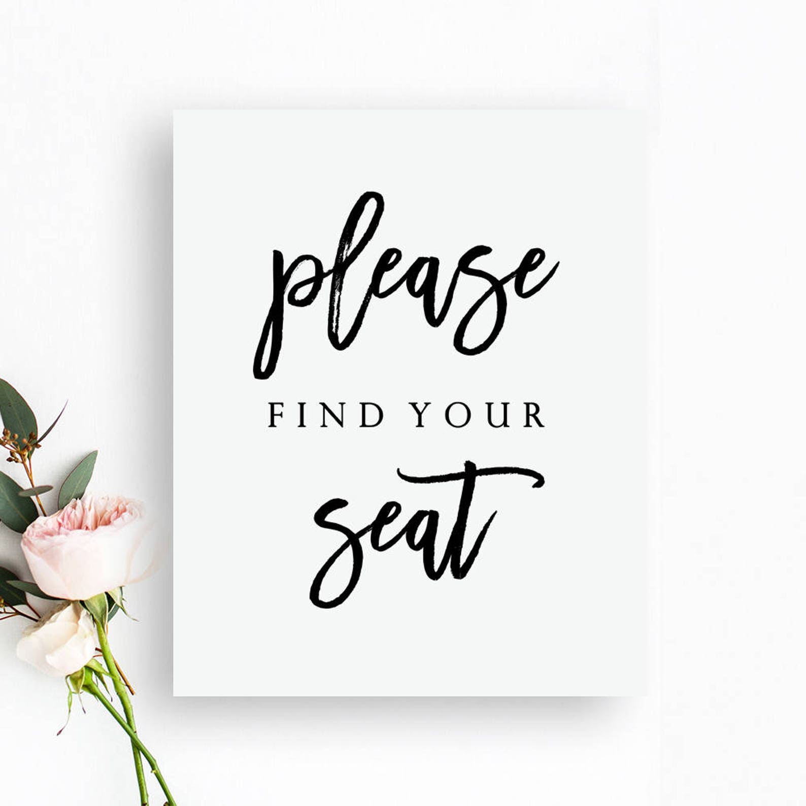 Printable Please Find Your Seat Sign. Find Your Seat - Etsy