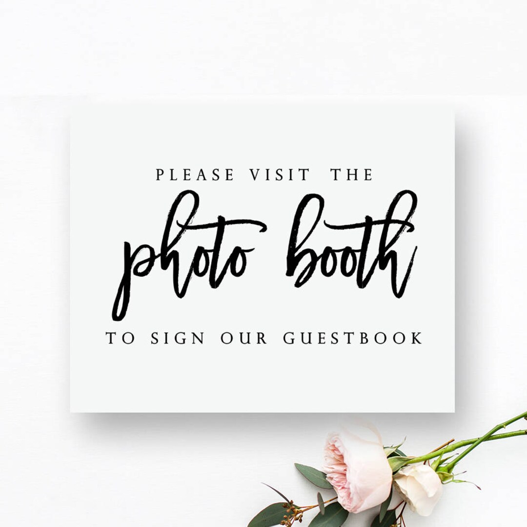 Printable Photo Booth Sign. Photo Booth Printable. Photo Booth - Etsy