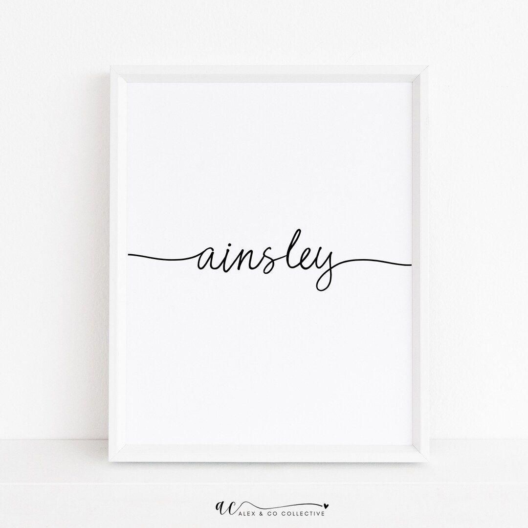 Personalized Baby Name Printable Custom Baby Name Sign - Etsy