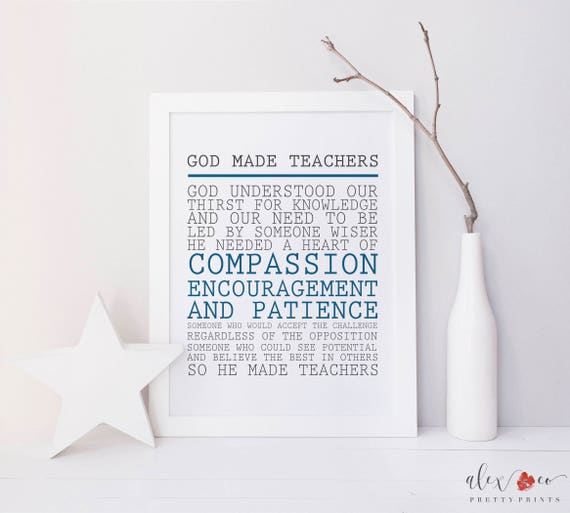 Teacher Printable. Christian Teacher Gifts. Printable Teacher | Etsy