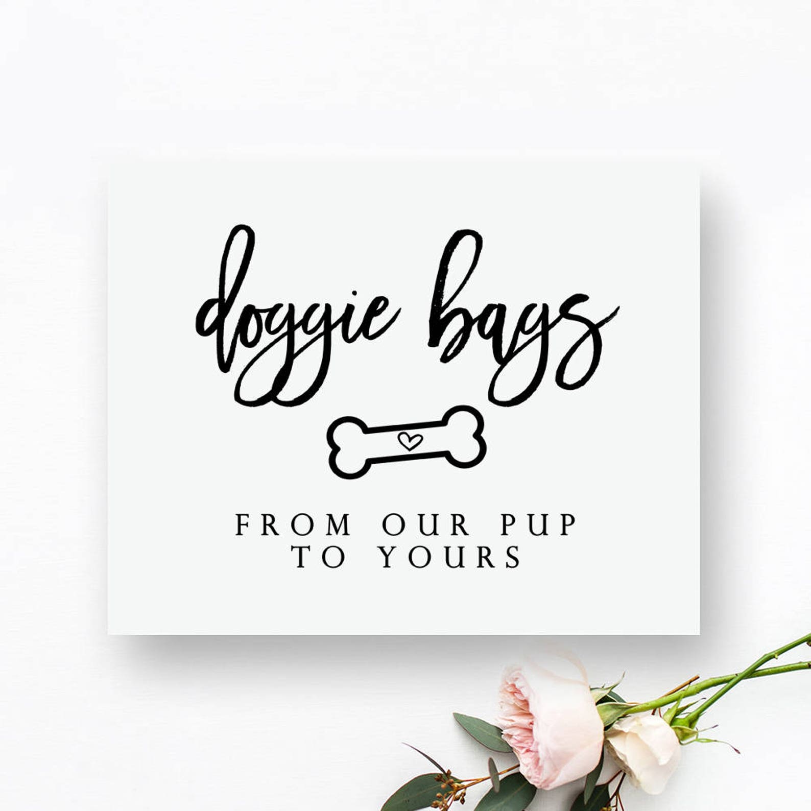 Printable Dog Wedding Sign. Dog Wedding Favor Sign. Wedding - Etsy