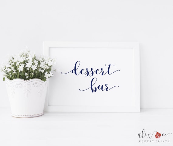 Printable Dessert Table Sign. Dessert Bar Sign. Wedding | Etsy