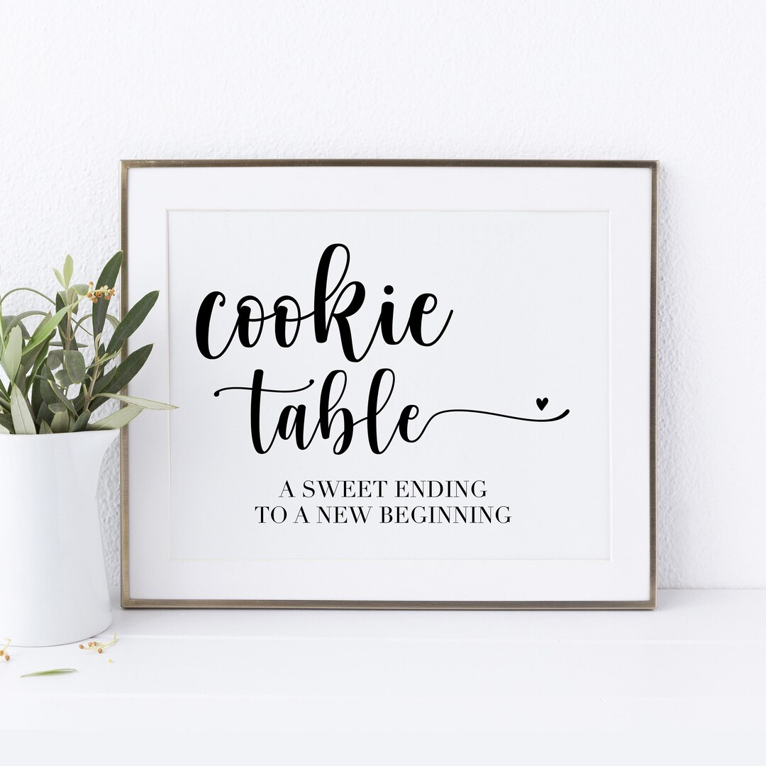 Cookie Table Printable. Cookie Table Sign. Cookie Table Sign - Etsy