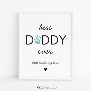 Fathers Day Handprint Printable, DIY Craft Gift for Dad, Gift for Dad, Fathers Day Printable, Digital Download, Fathers Day Craft