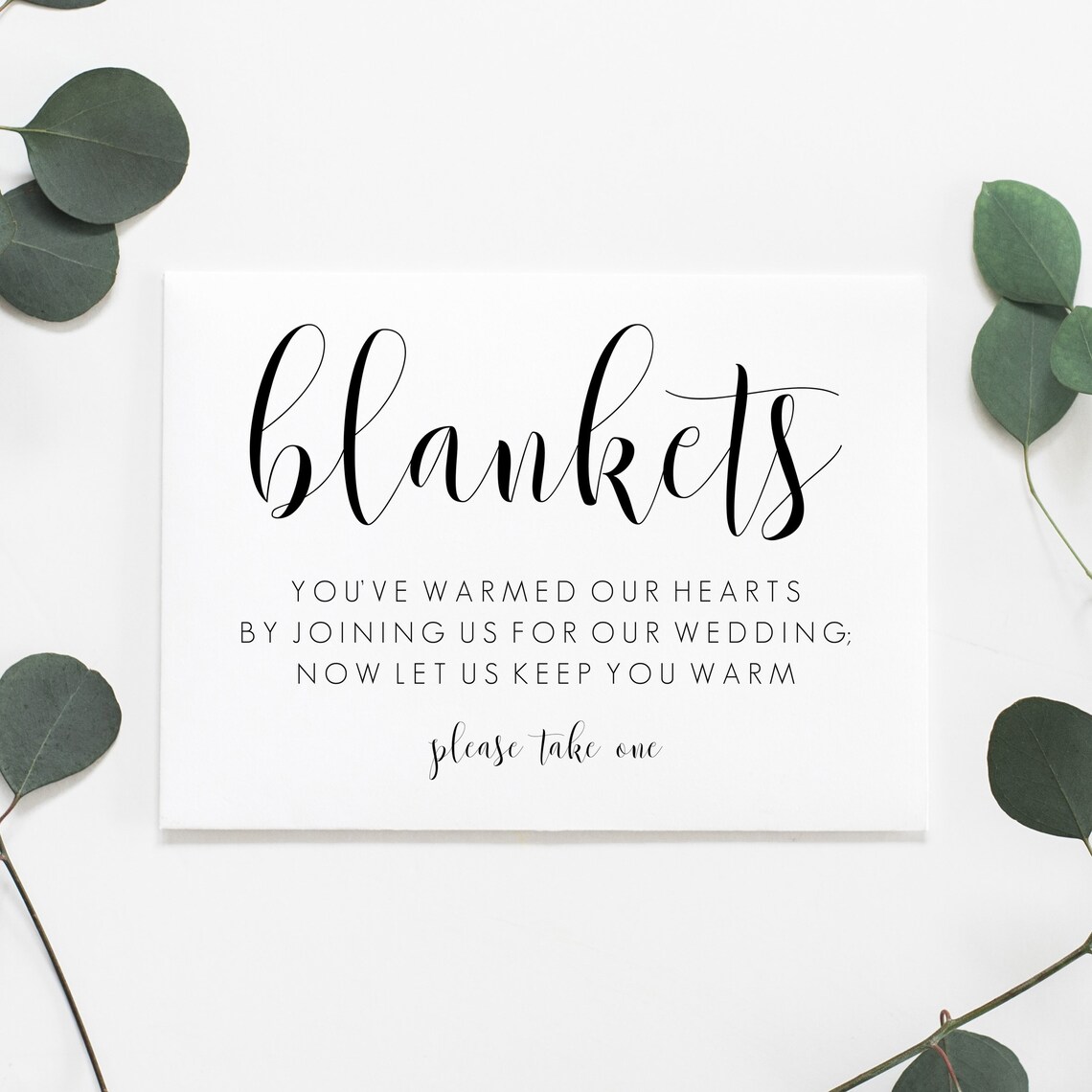 Wedding Blanket Sign Printable. Wedding Blanket Favors. Etsy