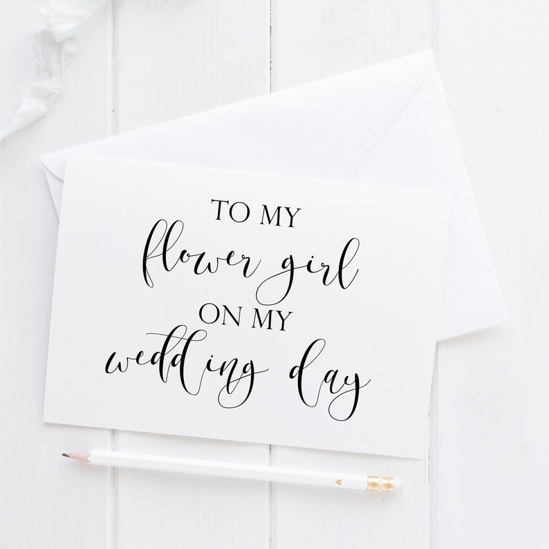 To My Flower Girl Card. Flower Girl Card. Flower Girl Wedding Etsy