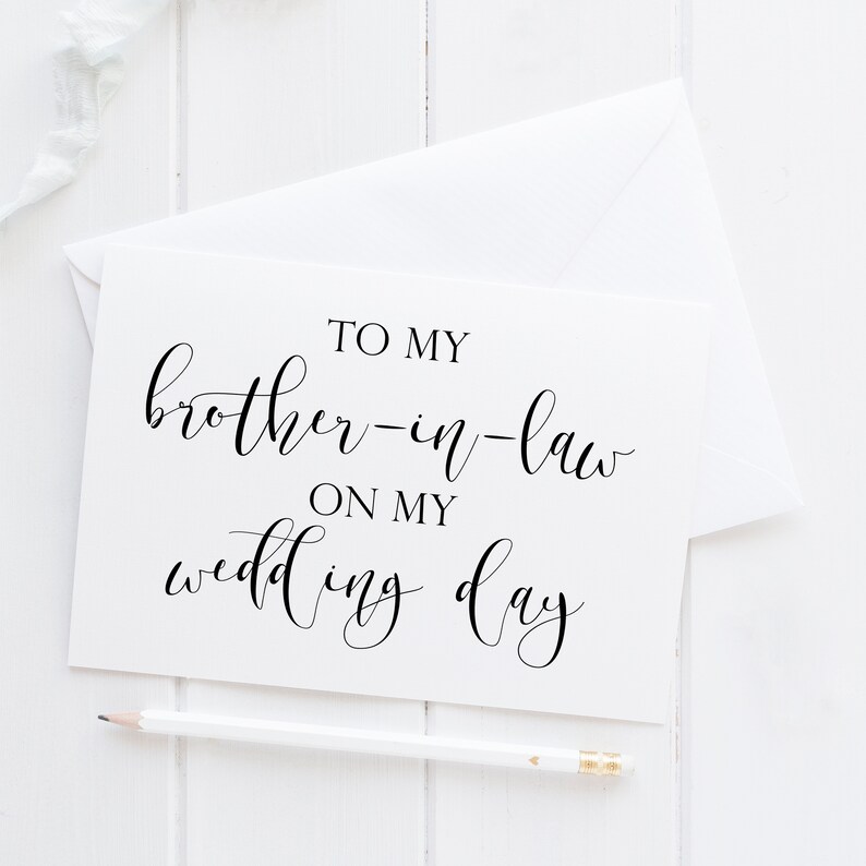 Wedding Card for Brother in Law. Brother in Law Wedding Card. Etsy