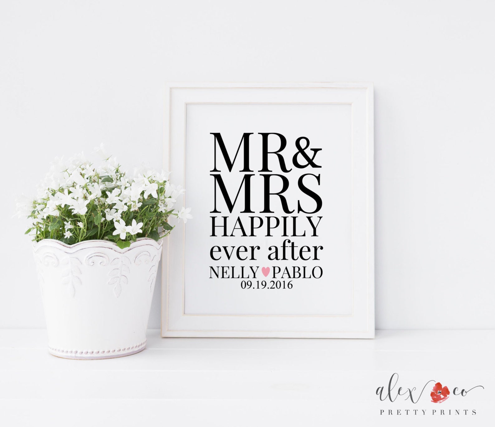 Printable Wedding Gift. Printable Mr And Mrs Sign. Mr And Mrs | Etsy