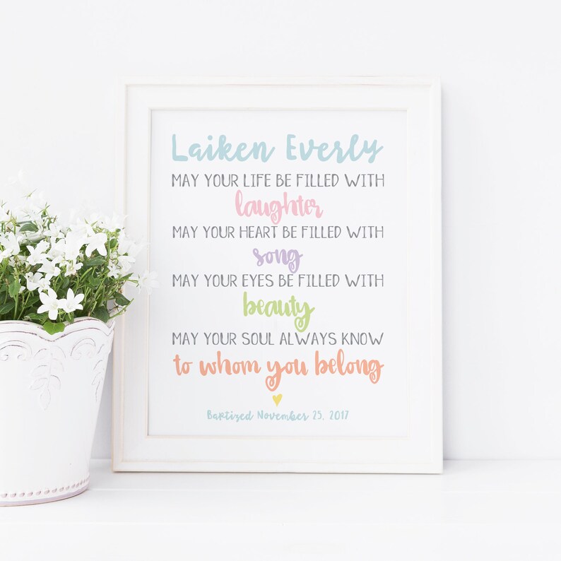 Baptism Printable. Personalized Baptism Gift. Baptism Quotes. | Etsy