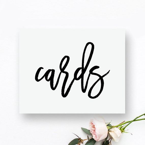Printable Cards Sign. Cards Printable. Cards Wedding Sign. | Etsy