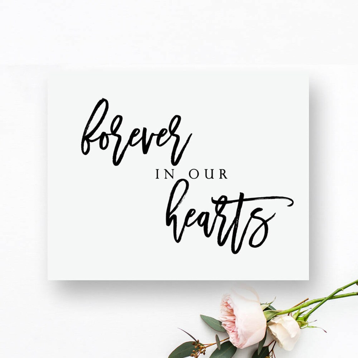 Printable Forever In Our Hearts Sign Forever In Our Hearts Etsy